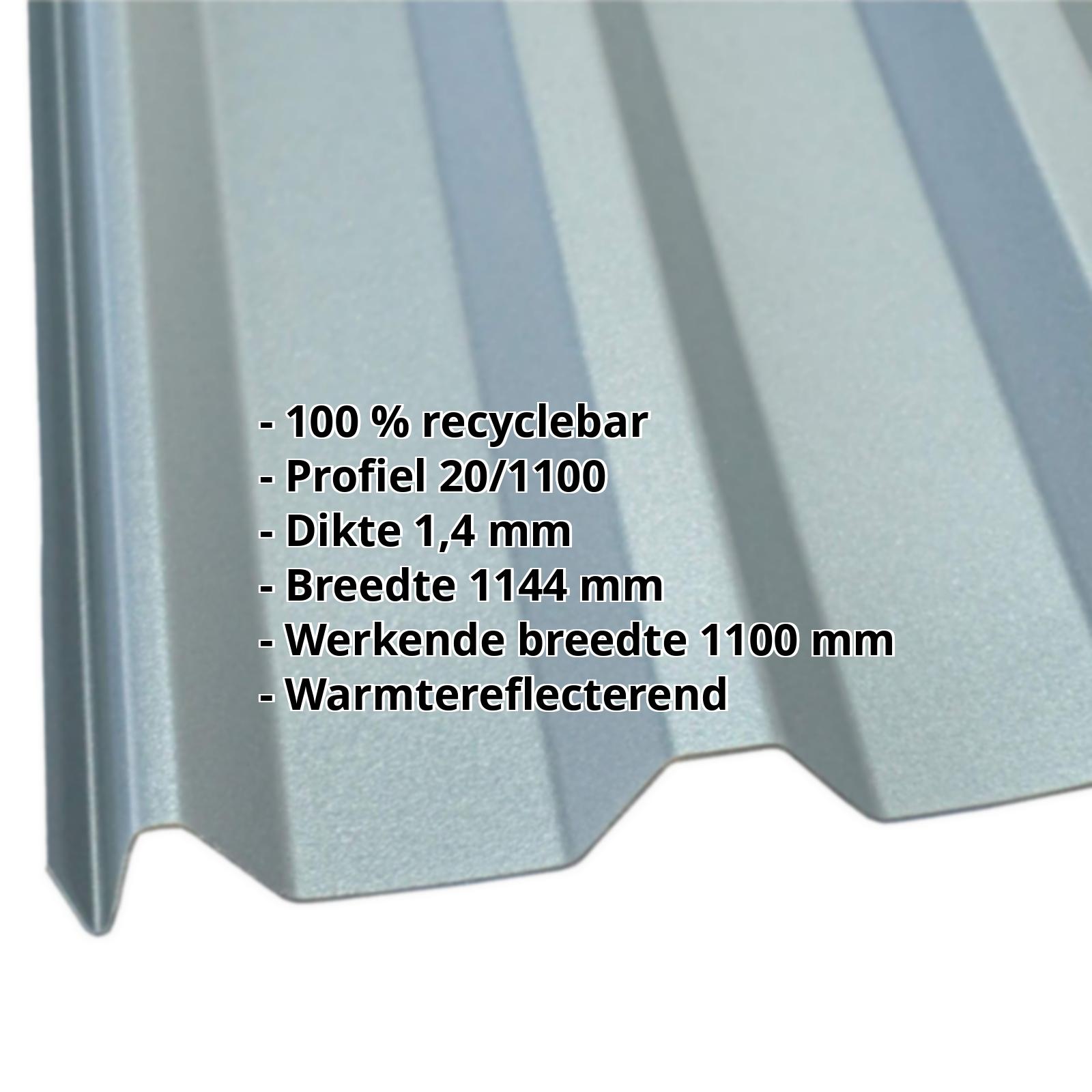 PVC profielplaat FLEXI | 20/1100 | 1,40 mm | Antraciet metallic | 2000 mm #2