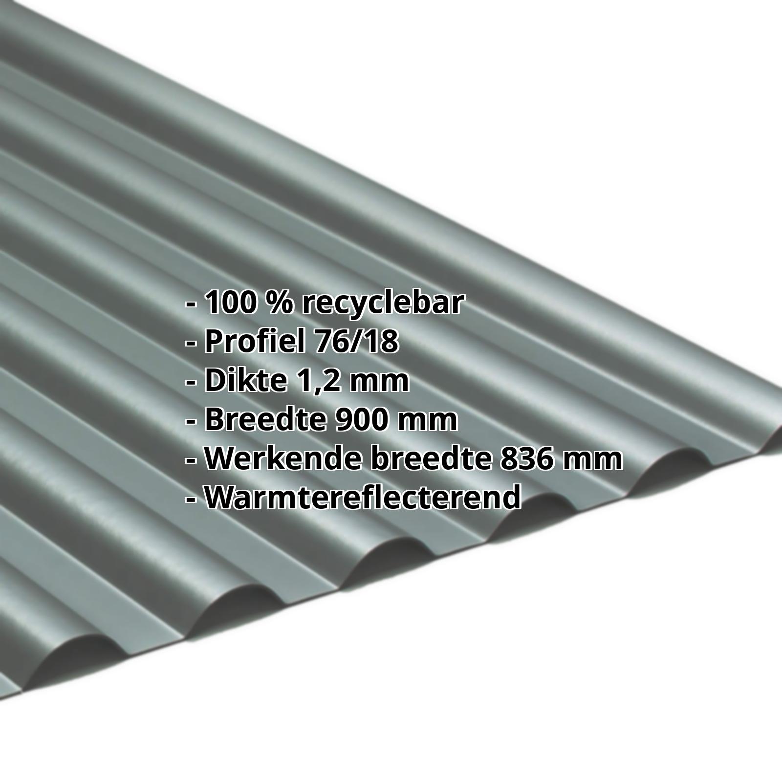 PVC profielplaat SINTRA | 77/18 | 1,20 mm | Antraciet metallic | 2000 mm #2