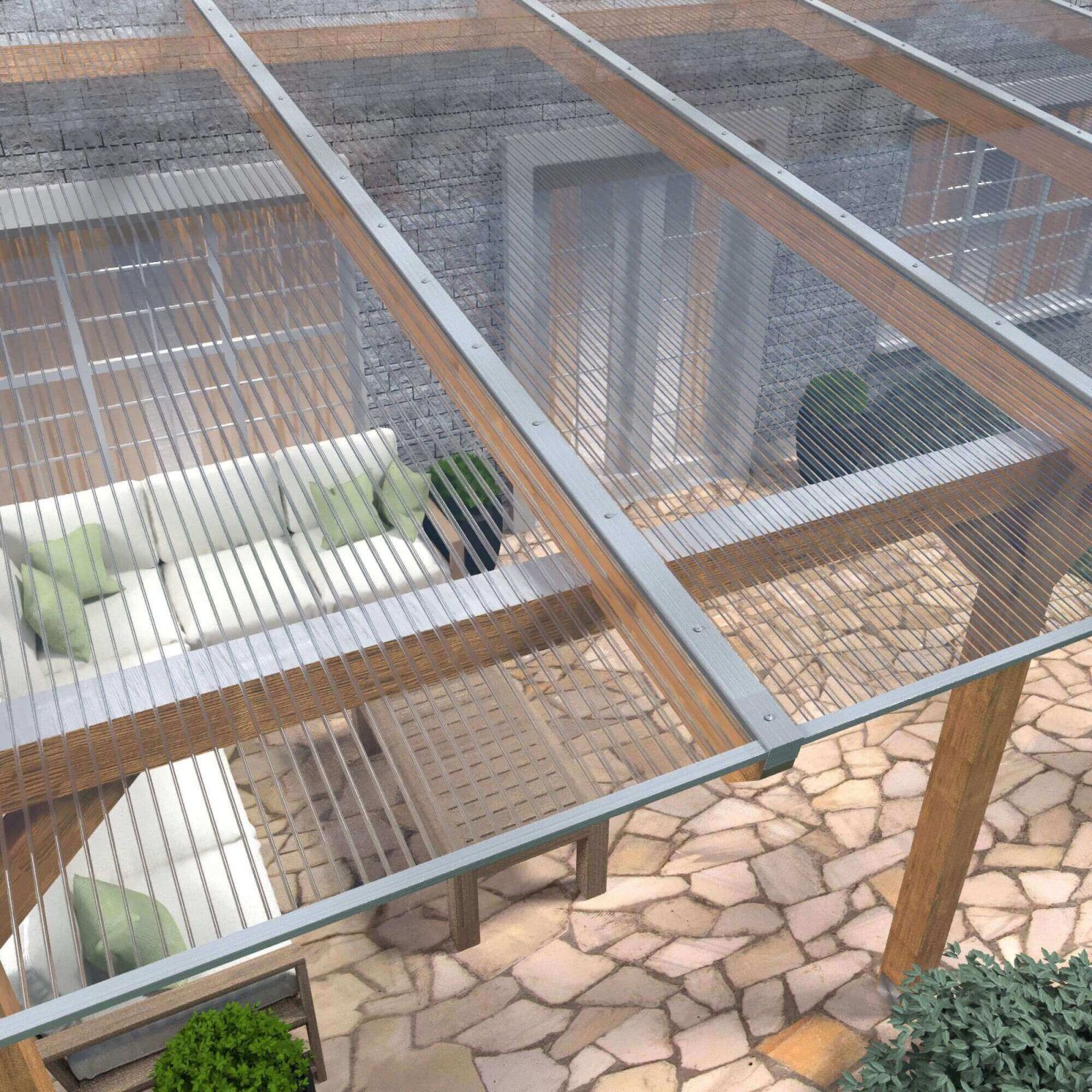 Acrylaat kanaalplaat | 16 mm | Profiel DUO | Voordeelpakket | Plaatbreedte 1200 mm | Helder | Breedte 3,75 m | Lengte 2,00 m #3
