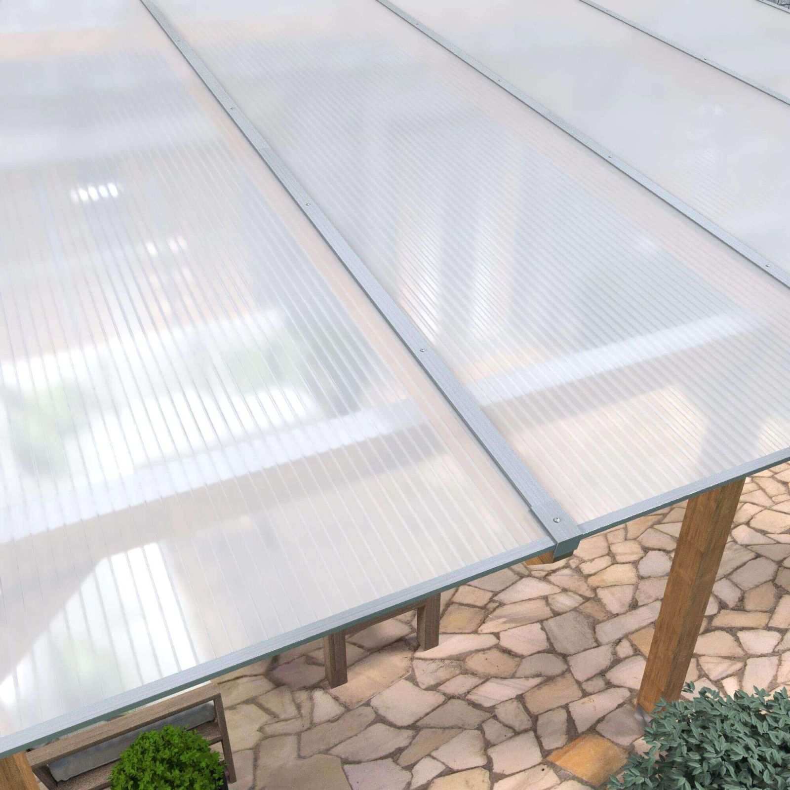 Acrylaat kanaalplaat | 16 mm | Profiel ECO | Voordeelpakket | Plaatbreedte 1200 mm | Opaal wit | Breedte 3,71 m | Lengte 2,00 m #3