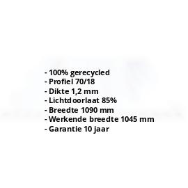BIO LINE damwandplaat | 70/18 | 1,20 mm | Helder | 500 mm #2