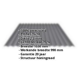 BIO LINE golfplaat | 76/18 | 2,50 mm | Grijs | Honingraatstructuur | 500 mm #2