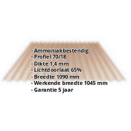 PVC damwandplaat | 70/18 | 1,40 mm | Brons | 500 mm #2