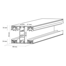 Mendig | Koppelprofiel | 32 mm | Thermo/Classic | Aluminium | Blank | 2000 mm #3