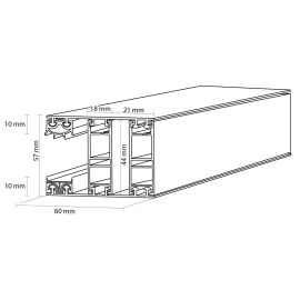 Mendig | Randprofiel | 25 mm | Thermo/Classic | Aluminium | Blank | 2000 mm #3