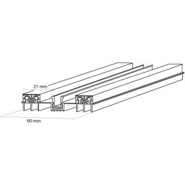 Mendig | Thermo-Onderprofiel | Kunststof en aluminium | Wit | 2000 mm #2
