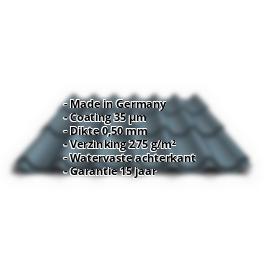Dakpanplaat PS47/1060RT | 35 µm Mattpolyester | Dak | Staal 0,50 mm | 23 - Donkergrijs #2