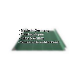 Damwandplaat felsprofiel PA33/500SR | 25 µm Polyester | Dak | Aluminium 0,70 mm | 6005 - Mosgroen #2