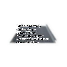 Damwandplaat felsprofiel PS33/500SR | 25 µm Polyester | Dak | Staal 0,75 mm | 7016 - Antracietgrijs #2