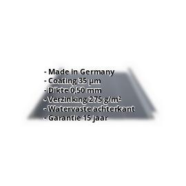 Damwandplaat felsprofiel PS33/500SR | 35 µm Mattpolyester | Dak | Staal 0,50 mm | 23 - Donkergrijs #2