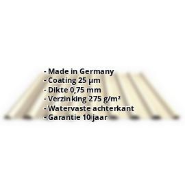 Damwandplaat PS20/1100TR | 25 µm Polyester | Dak | Staal 0,75 mm | 1015 - Licht ivoorkleurig #2