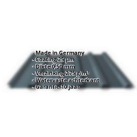 Damwandplaat PS35/1035TR | 25 µm Polyester | Dak | Staal 0,50 mm | 7016 - Antracietgrijs #2