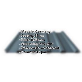 Damwandplaat PS35/1035TR | 35 µm Mattpolyester | Dak | Staal 0,50 mm | 23 - Donkergrijs #2
