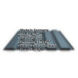 Damwandplaat PS35/1035TW | 35 µm Mattpolyester | Gevel | Staal 0,50 mm | 23 - Donkergrijs #2