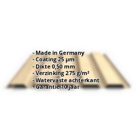 Damwandplaat PS35/1035TW | 35 µm Structuurpolyester | Gevel | Staal 0,50 mm | Houtlook - Ahorn #2