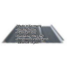 Damwandplaat PS45/1000TR | 25 µm Polyester | Dak | Staal 0,50 mm | 7016 - Antracietgrijs #2