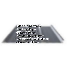 Damwandplaat PS45/1000TR | 35 µm Mattpolyester | Dak | Staal 0,50 mm | 23 - Donkergrijs #2