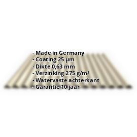 Golfplaat PS18/1064CR | 25 µm Polyester | Dak | Staal 0,63 mm | 1015 - Licht ivoorkleurig #2
