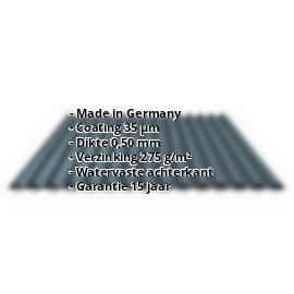 Golfplaat PS18/1064CR | 35 µm Mattpolyester | Dak | Staal 0,50 mm | 23 - Donkergrijs #2