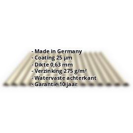 Golfplaat PS18/1064CW | 25 µm Polyester | Gevel | Staal 0,63 mm | 1015 - Licht ivoorkleurig #2
