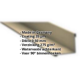 Binnenhoek | 115 x 115 x 2000 mm | Staal 0,50 mm | 35 µm Structuurpolyester | Houtlook - Ahorn #2