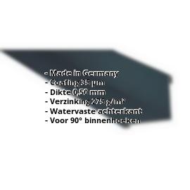 Binnenhoek | 35 µm Mattpolyester | 115 x 115 x 2000 mm | Staal 0,50 mm | 23 - Donkergrijs #2