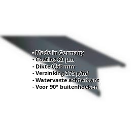 Buitenhoek | 80 µm Shimoco | 115 x 115 mm | Staal 0,50 mm | 7016 - Antracietgrijs #2