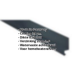 Dorpel | 50 x 25 x 20 mm | 100° | Staal 0,50 mm | 35 µm Mattpolyester | 23 - Donkergrijs #2