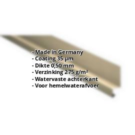 Dorpel | 50 x 25 x 20 mm | 100° | Staal 0,50 mm | 35 µm Structuurpolyester | Houtlook - Ahorn #2