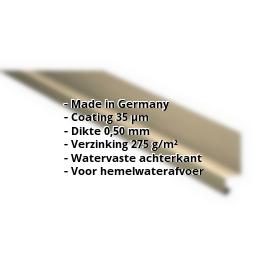 Dorpel | 35 µm Structuurpolyester | 50 x 25 x 20 mm | 100° | Staal 0,50 mm | Houtlook - Ahorn #2