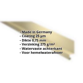 Dorpel | 25 µm Polyester | 50 x 25 x 20 mm | 100° | Staal 0,75 mm | 1015 - Licht ivoorkleurig #2