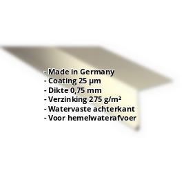 Druiplijst | 25 µm Polyester | 80 x 30 mm | 100° | Staal 0,75 mm | 1015 - Licht ivoorkleurig #2