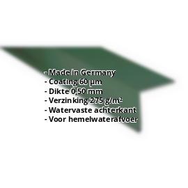 Druiplijst | 50 x 50 mm | 100° | Staal 0,50 mm | 60 µm TTHD | 6005 - Mosgroen #2