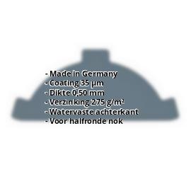 Nok afsluitstuk | 35 µm Mattpolyester | Staal 0,50 mm | 23 - Donkergrijs #2