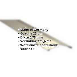 Nokstuk vlak | 25 µm Polyester | 145 x 145 mm | 150° | Staal 0,75 mm | 1015 - Licht ivoorkleurig #2