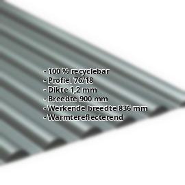PVC profielplaat SINTRA | 77/18 | 1,20 mm | Antraciet metallic | 2000 mm #2