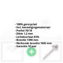 BIO LINE damwandplaat | 70/18 | Voordeelpakket | 1,20 mm | Helder | Breedte 3,18 m | Lengte 2,00 m #2