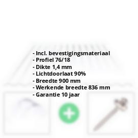 Polycarbonaat golfplaat | 76/18 | Voordeelpakket | 1,40 mm | Helder | Breedte 2,57 m | Lengte 2,00 m #2