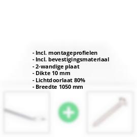 Polycarbonaat kanaalplaat | 10 mm | Profiel Zeven | Voordeelpakket | Plaatbreedte 1050 mm | Helder | Breedte 3,34 m | Lengte 2,00 m #2