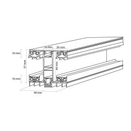 Polycarbonaat kanaalplaat | 25 mm | Profiel Mendig | Voordeelpakket | Plaatbreedte 980 mm | Helder | Extra sterk | Breedte 3,10 m | Lengte 2,00 m #8
