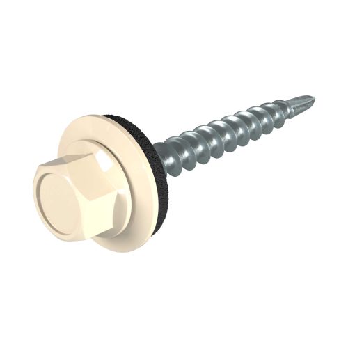 Verzinkte schroeven | Voor montage dal op houten constructie | 4,8 x 35 mm E14 | Licht Ivoorkleurig