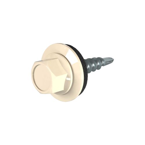 Verzinkte schroeven | Voor overlappingen en zetwerk | 4,8 x 20 mm E14 | Licht Ivoorkleurig