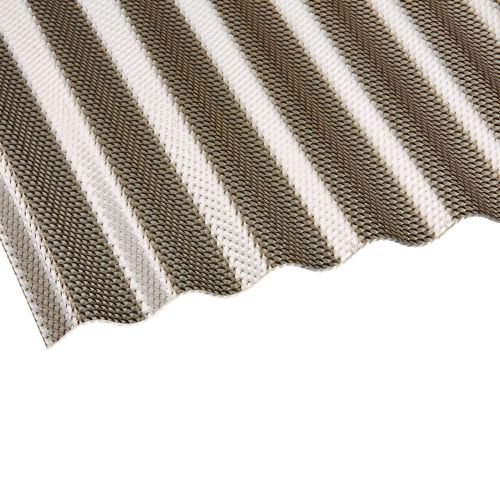 Polycarbonaat golfplaat | 76/18 | 2,60 mm | Brons | Honingraatstructuur