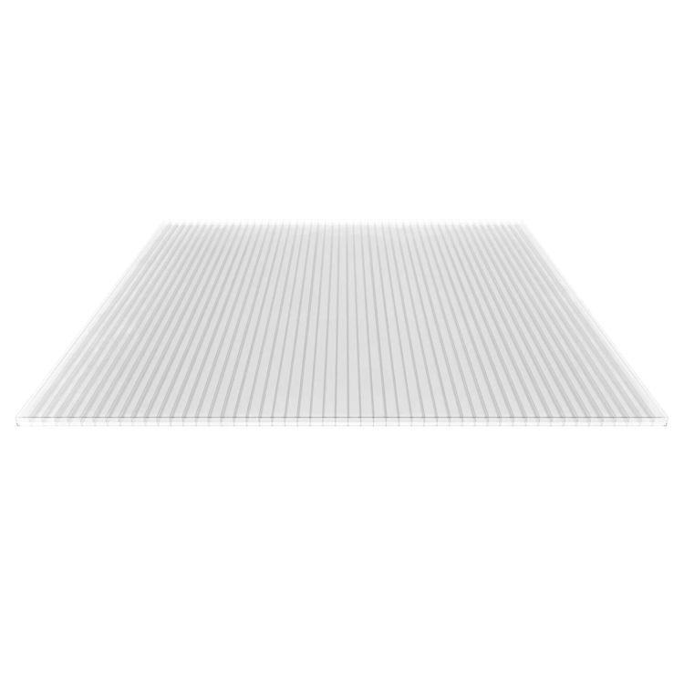 Polycarbonaat kanaalplaat | 16 mm | Breedte 980 mm | Glashelder | 500 mm