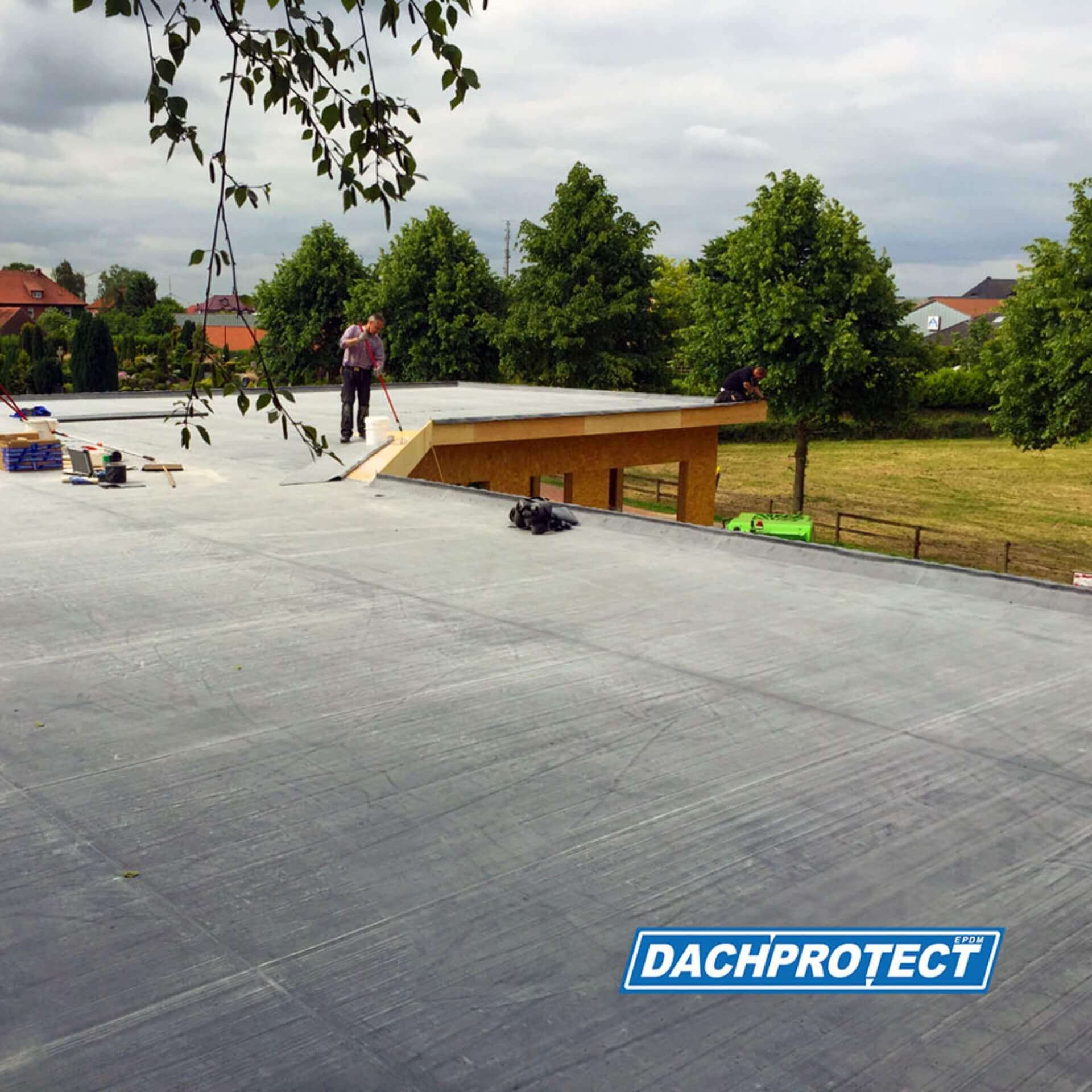 EPDM-dakfolie voor beloopbare installatie met beschermende maatregelen