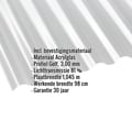 Acrylaat golfplaat | 76/18 | Voordeelpakket | 3,00 mm | Helder | Honingraatstructuur | Breedte 3,98 m | Lengte 6,00 m #2