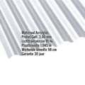 Acrylaat golfplaat | 76/18 | 3,00 mm | Helder | C-Structuur | 2,00 m #2