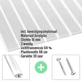 Acrylaat kanaalplaat | 16 mm | Profiel A4 | Voordeelpakket | Plaatbreedte 98 cm | Helder | Extra brede kanalen | Breedte 3,09 m | Länge 2,00 #2