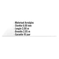 Acrylaat massieve plaat | 6 mm | Helder | 2,05 x 2,00 m #2