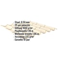 Dakpanplaat 2/1060 | Anti-Drup 1000 g/m² | Staal 0,50 mm | 25 µm Polyester | 1015 - Licht ivoorkleurig #2